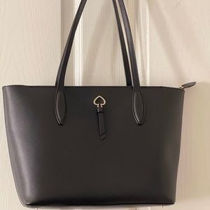Black Kate Spade NY Adel Small Leather Tote Bag